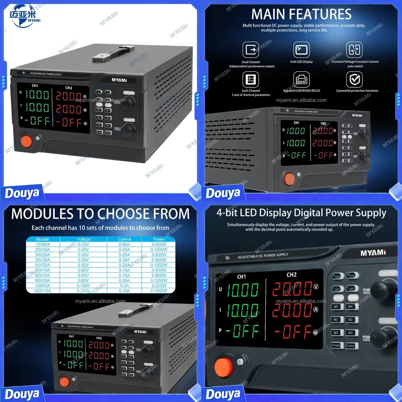 Fuente de Alimentación de Labo - High Power 60V 20A Bench Power Supply reseña y precio