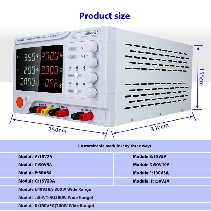Fuente de alimentación lineal  - Linear Dc Power Supply Triple Output reseña y precio