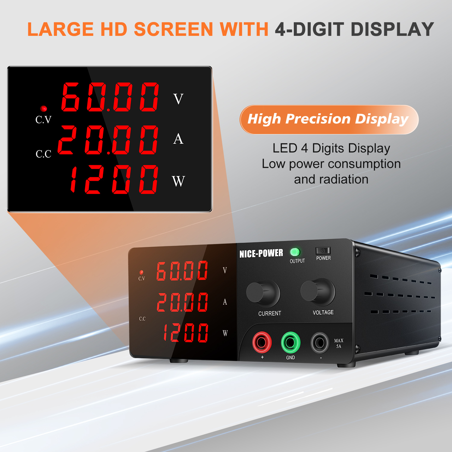 Fuente de Alimentación de Banc - High Power 60V 20A Bench Power Supply reseña y precio
