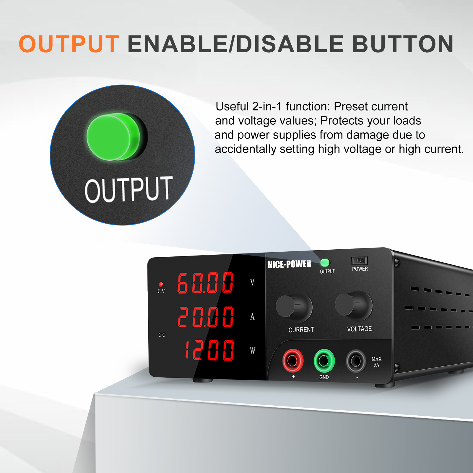 Fuente de Alimentación de Banc - High Power 60V 20A Bench Power Supply reseña y precio
